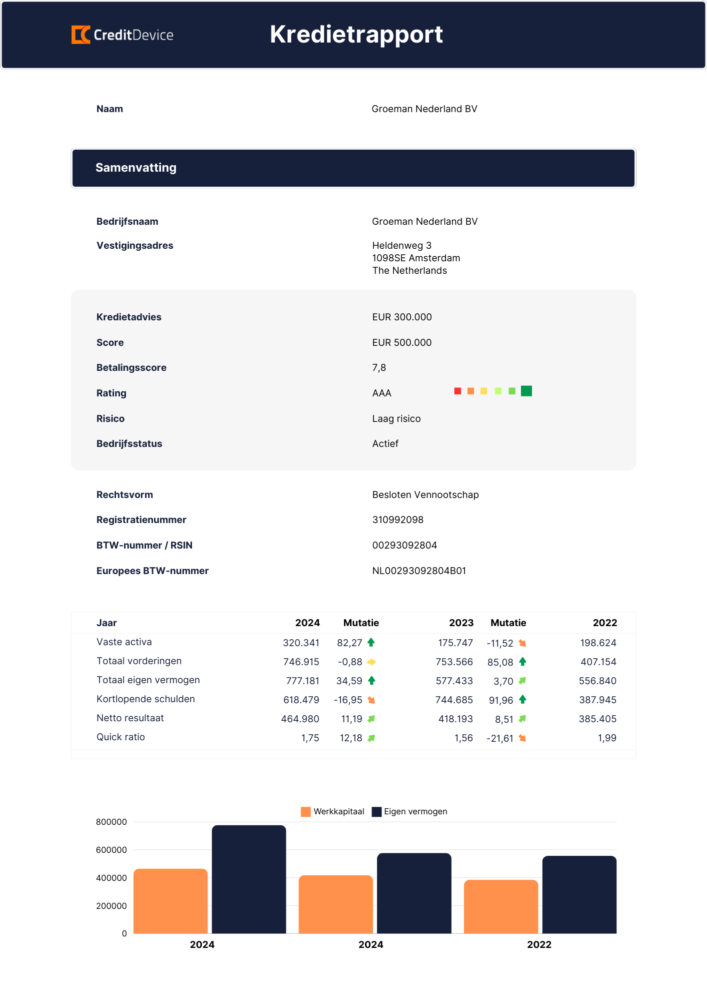 voorbeeld kredietrapport uitgebreid