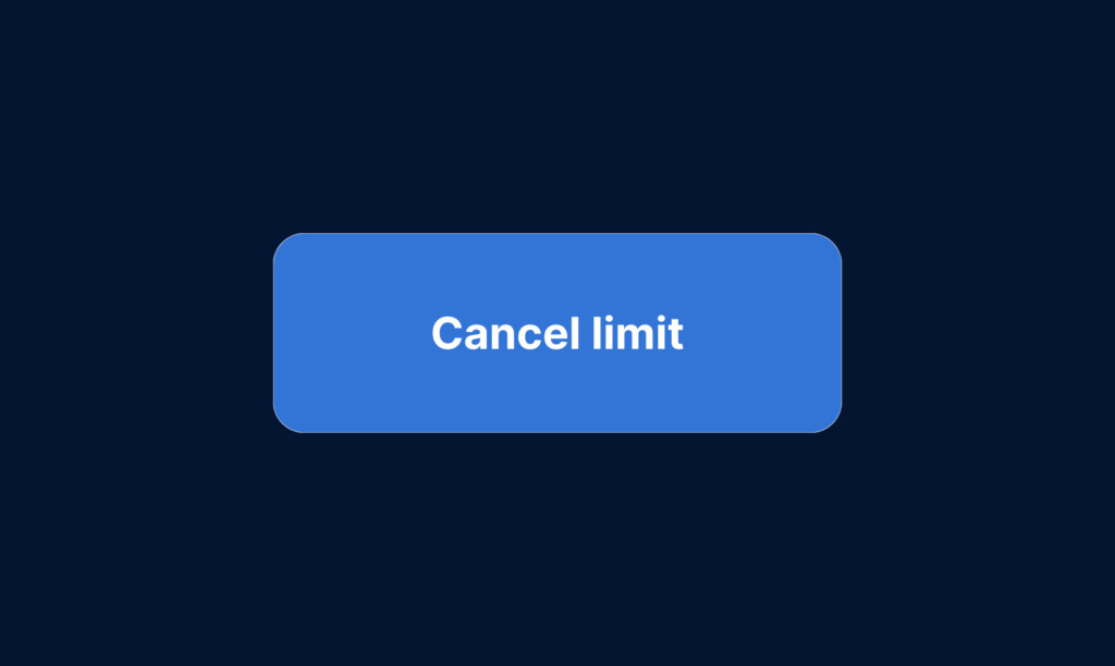 limiet annuleren knop