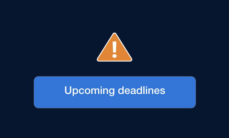 notificaties, naderende deadlines knop