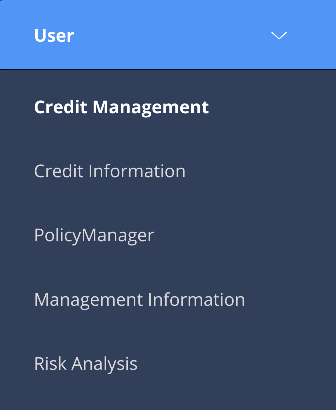 debiteurenbeheer in het menu van de software