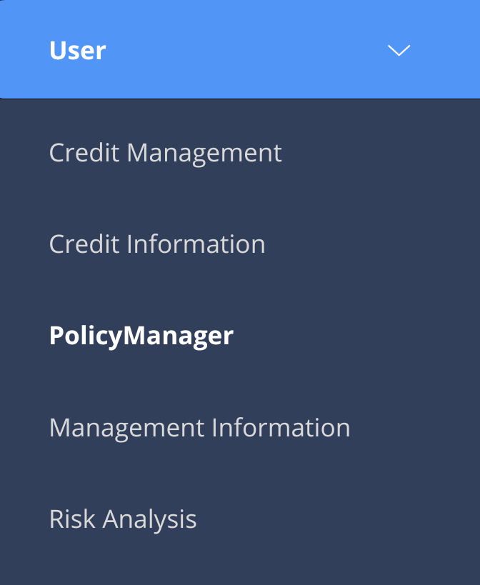 dashboard polismanager in het menu